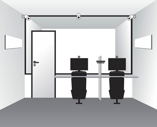 Sala de Provas - Alternativa Vista do Lado Oposto à Porta de Entrada Sala de Provas - Alternativa Vista do Lado Oposto à Porta de Entrada